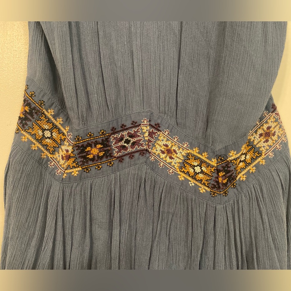 Free People Blue Sleeveless Dress - Size Medium - Picture 2 of 8